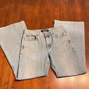 Express Women's Light Blue Flare Jeans